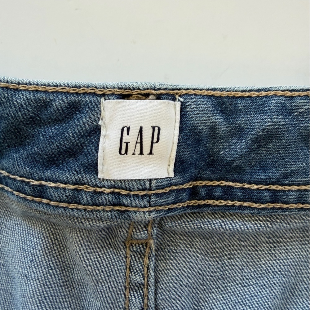 Gap Shorts Womens 14 High Rise Belted Stretch Denim Casual Summer Boho - Picture 2 of 7